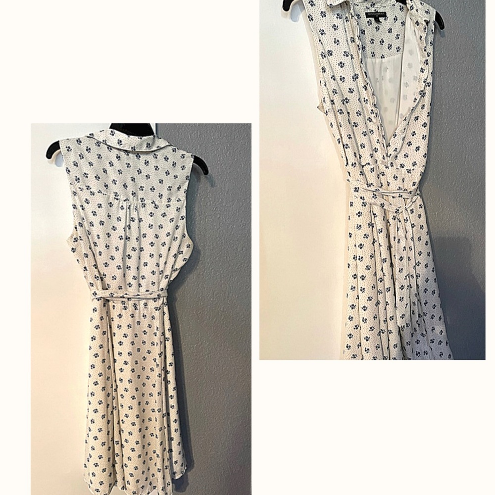 Banana Republic layered floral dress with matching cloth belt